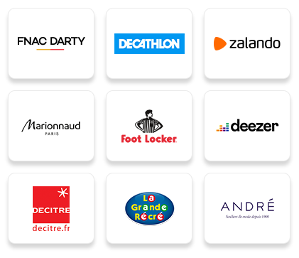 Logos d'enseigne partenaire de la boutique en ligne - Carte Cadeau