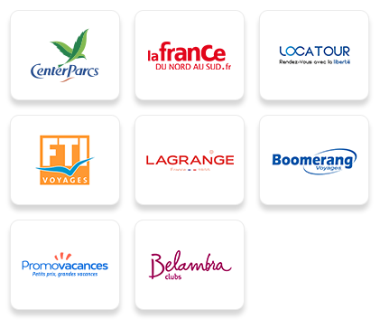 Logos d'enseignes partenaire de la boutique en ligne - Vacances