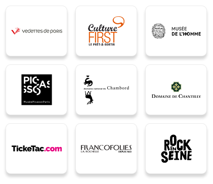 Logos d'enseignes de la boutique en ligne - billetterie sorties et spectacles