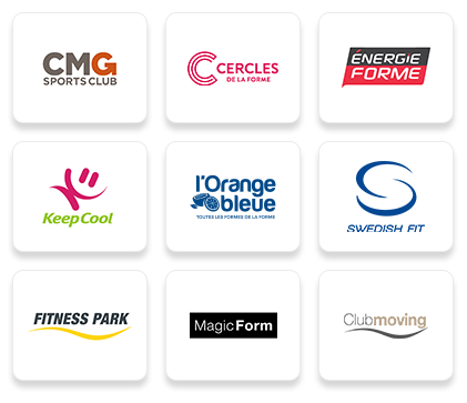 Logos d'enseignes partenaire de la boutique en ligne - Clubs de sport