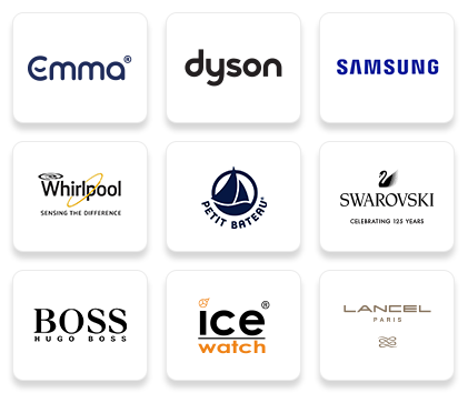 Logos d'enseigne partenaire de la boutique en ligne - Shopping 2